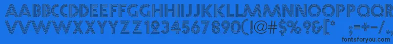 フォントLeonde – 黒い文字の青い背景