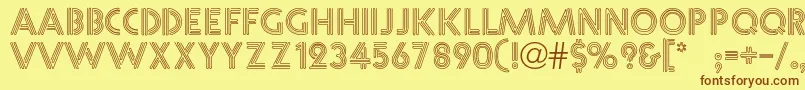 Leonde Font – Brown Fonts on Yellow Background