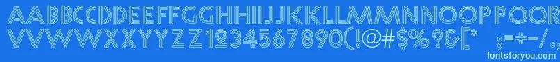 Leonde Font – Green Fonts on Blue Background