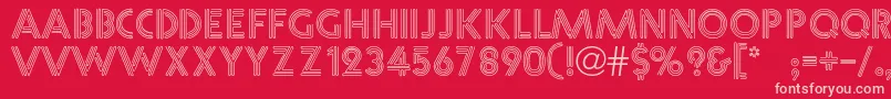 Leonde Font – Pink Fonts on Red Background