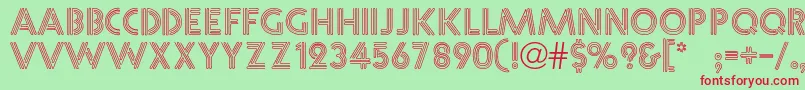 Leonde Font – Red Fonts on Green Background