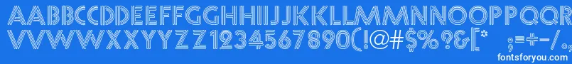 フォントLeonde – 青い背景に白い文字