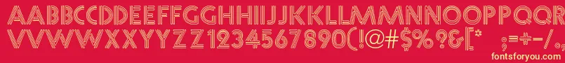 Leonde Font – Yellow Fonts on Red Background