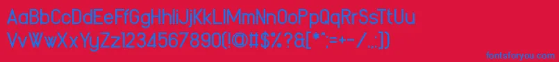 Yetimology Font – Blue Fonts on Red Background