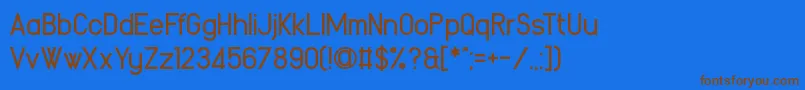Yetimology Font – Brown Fonts on Blue Background