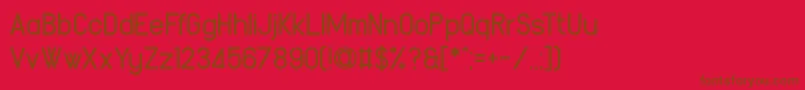 Yetimology Font – Brown Fonts on Red Background