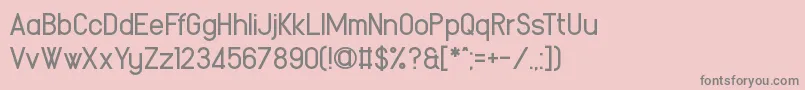 フォントYetimology – ピンクの背景に灰色の文字