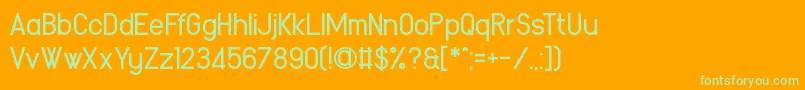Yetimology Font – Green Fonts on Orange Background