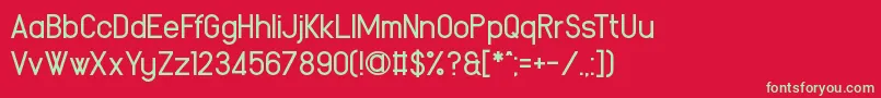 Yetimology Font – Green Fonts on Red Background