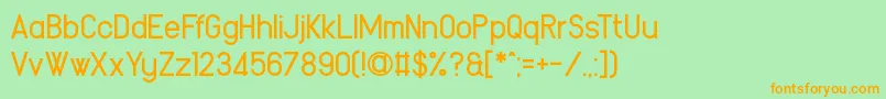 Yetimology Font – Orange Fonts on Green Background