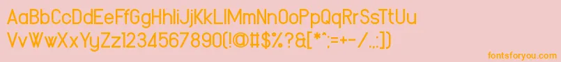Yetimology Font – Orange Fonts on Pink Background