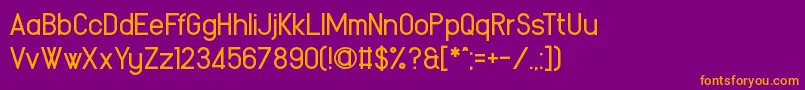 Yetimology Font – Orange Fonts on Purple Background