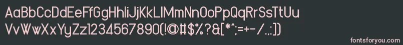 Шрифт Yetimology – розовые шрифты на чёрном фоне