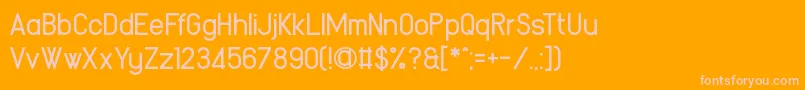 Yetimology Font – Pink Fonts on Orange Background