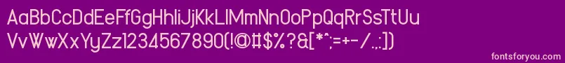 Yetimology Font – Pink Fonts on Purple Background