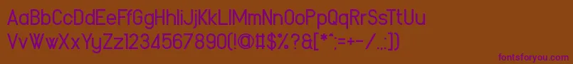 Yetimology Font – Purple Fonts on Brown Background