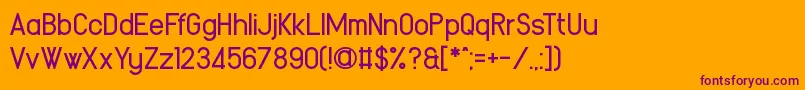 Yetimology Font – Purple Fonts on Orange Background