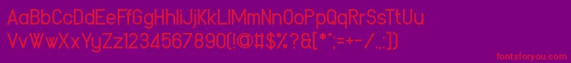 Yetimology Font – Red Fonts on Purple Background