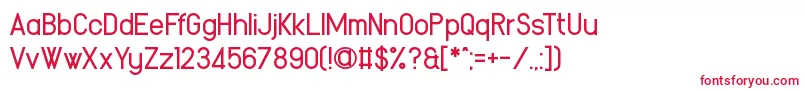 Yetimology Font – Red Fonts on White Background