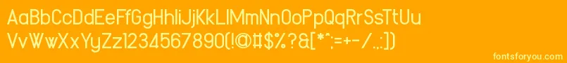 Yetimology Font – Yellow Fonts on Orange Background
