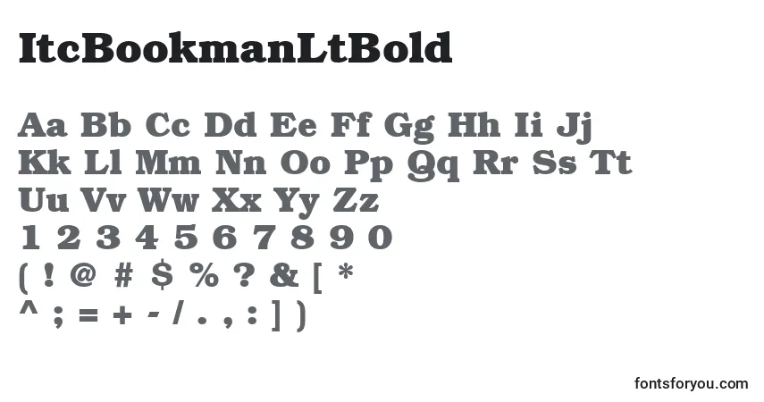 A fonte ItcBookmanLtBold – alfabeto, números, caracteres especiais