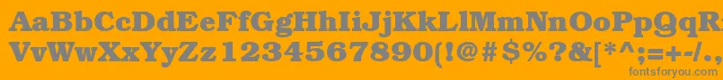 ItcBookmanLtBold Font – Gray Fonts on Orange Background