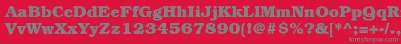 ItcBookmanLtBold Font – Gray Fonts on Red Background