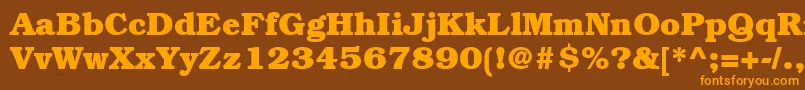 ItcBookmanLtBold Font – Orange Fonts on Brown Background