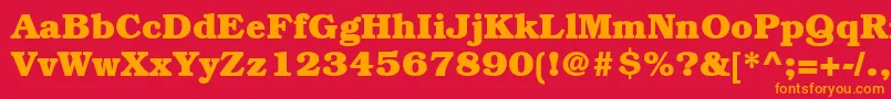 ItcBookmanLtBold Font – Orange Fonts on Red Background