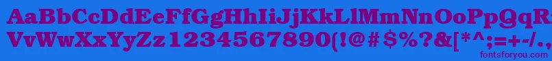 ItcBookmanLtBold Font – Purple Fonts on Blue Background