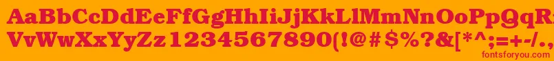 ItcBookmanLtBold Font – Red Fonts on Orange Background