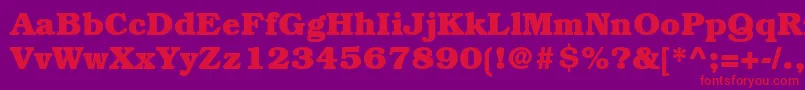ItcBookmanLtBold Font – Red Fonts on Purple Background