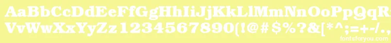 ItcBookmanLtBold Font – White Fonts on Yellow Background