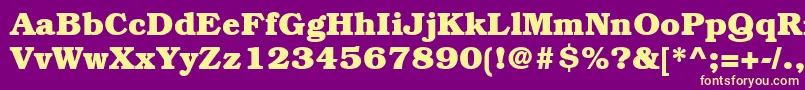 ItcBookmanLtBold Font – Yellow Fonts on Purple Background