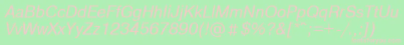 Axcarti Font – Pink Fonts on Green Background
