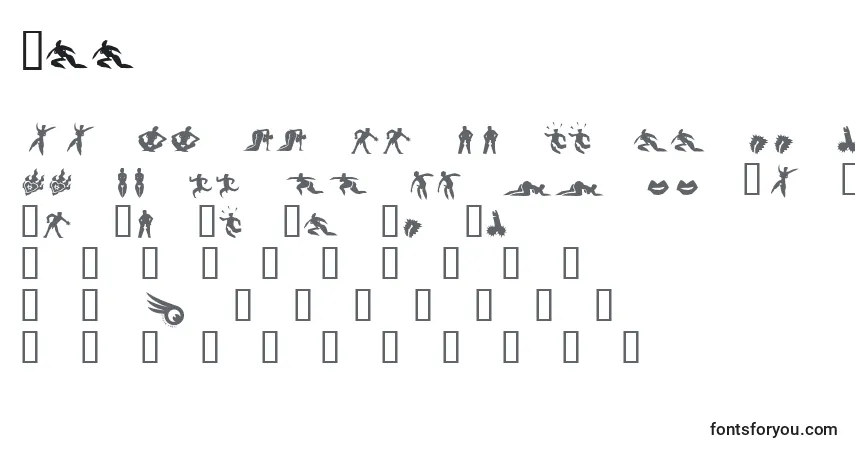 Schriftart Xxx – Alphabet, Zahlen, spezielle Symbole