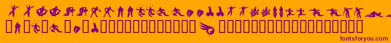 Xxx Font – Purple Fonts on Orange Background