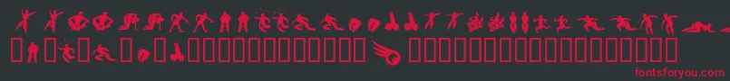 Xxx Font – Red Fonts on Black Background