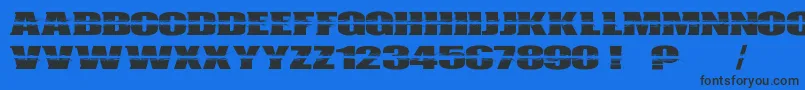 Bulletcampus Font – Black Fonts on Blue Background