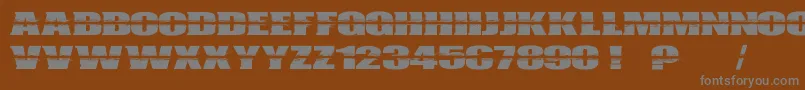 Bulletcampus-fontti – harmaat kirjasimet ruskealla taustalla