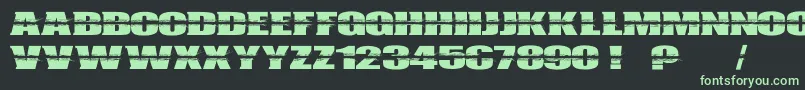 Bulletcampus-fontti – vihreät fontit mustalla taustalla