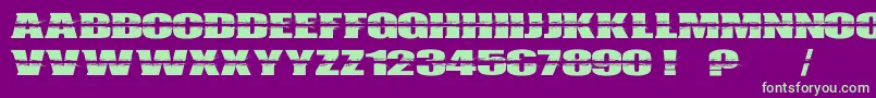 Bulletcampus Font – Green Fonts on Purple Background