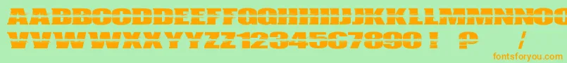 Bulletcampus Font – Orange Fonts on Green Background