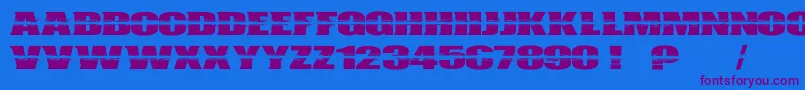 Bulletcampus Font – Purple Fonts on Blue Background