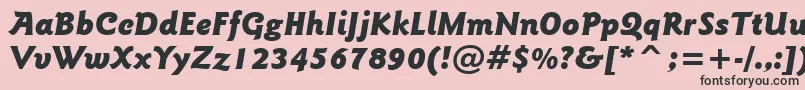 GoudySansBlackItalicBt Font – Black Fonts on Pink Background