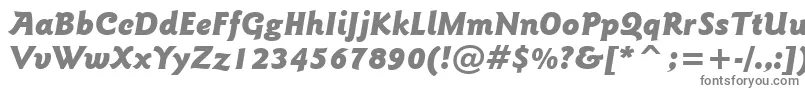 フォントGoudySansBlackItalicBt – 白い背景に灰色の文字