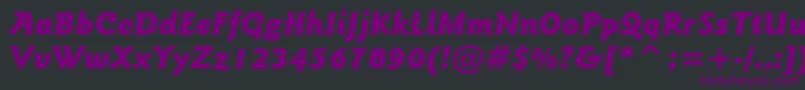 GoudySansBlackItalicBt Font – Purple Fonts on Black Background