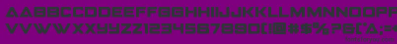 Шрифт Strikefighterbold – чёрные шрифты на фиолетовом фоне