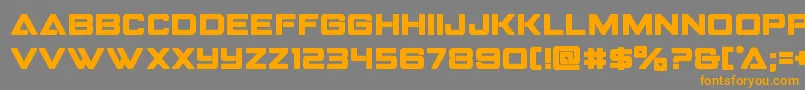 Strikefighterbold Font – Orange Fonts on Gray Background