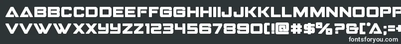 Шрифт Strikefighterbold – белые шрифты на чёрном фоне